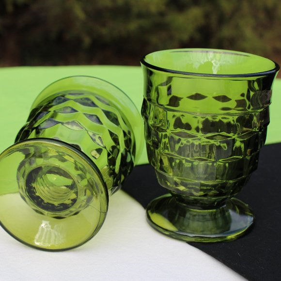 Whitehall Green Footed Tumblers - Picture 2 of 4